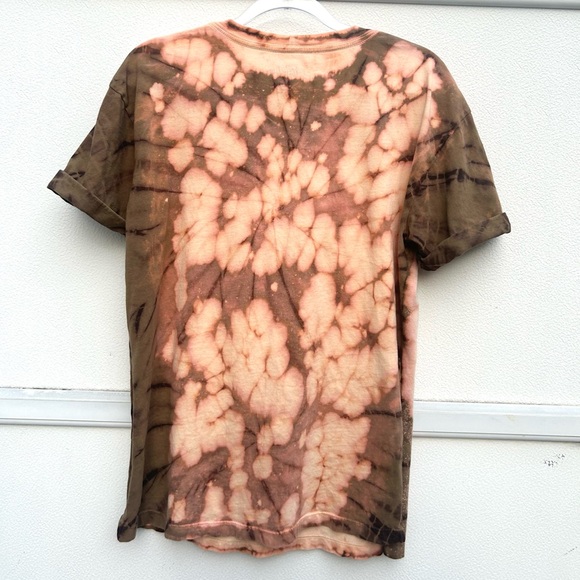 Affliction Standard Series T Shirt Women S Tie Dye Pink Brown Studs Biker Grunge - Picture 9 of 12